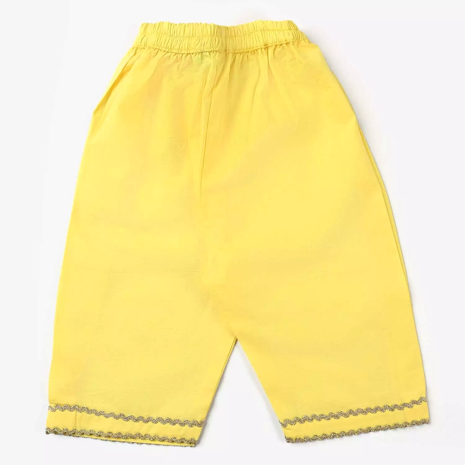 Infant Girls Cotton Slub EMB 2PC Suit Neon Garden-B.Yellow