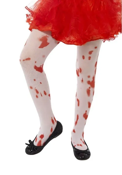 Kid's Blood Splatter Costume Tights | Costume Halloween Tights