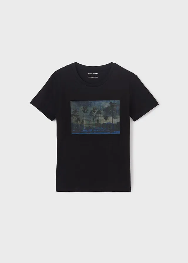 Lenticular t-shirt s/s for teen boy - Black