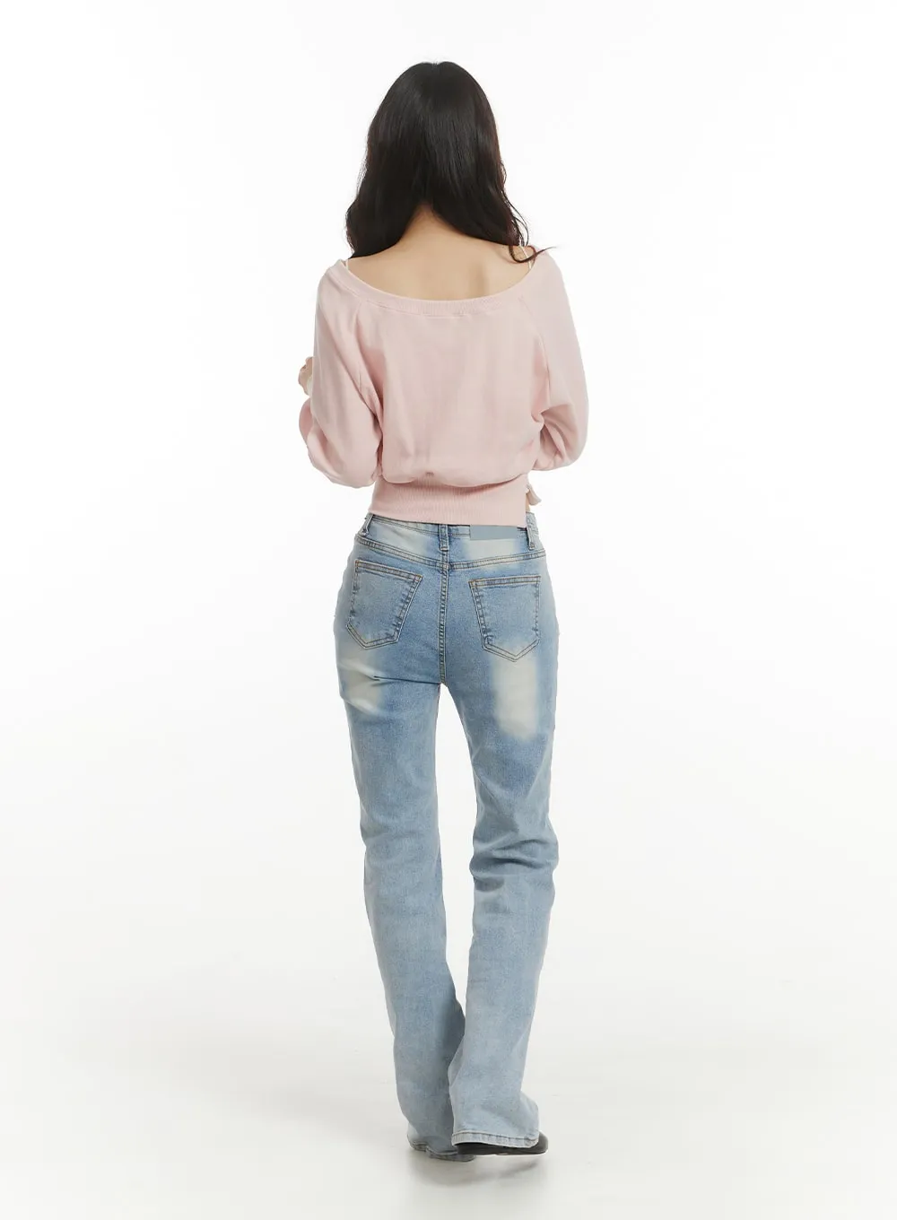 Light Washed Bootcut Jeans OF427