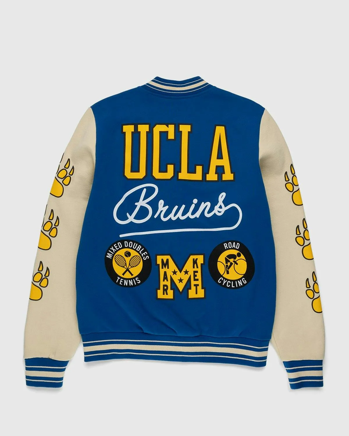 Market x UCLA x Highsnobiety – HS Sports Fleece Varsity Jacket Blue | Highsnobiety Shop