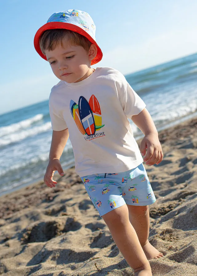 Mayoral S/s t-shirt for baby boy - Cream