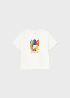 Mayoral S/s t-shirt for baby boy - Cream