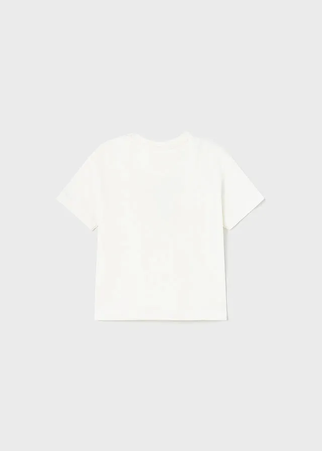 Mayoral S/s t-shirt for baby boy - Cream