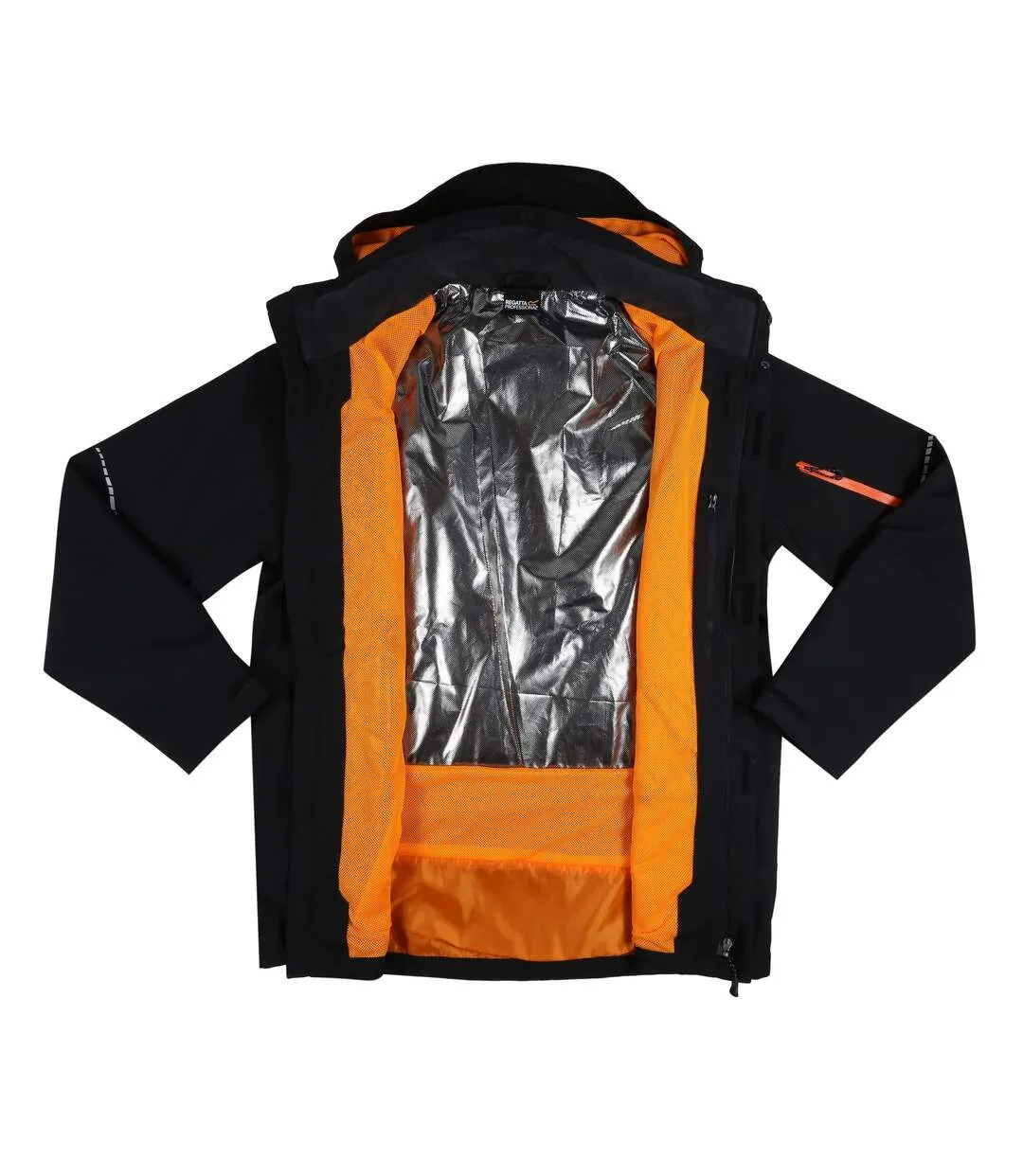 Mens x-pro exosphere ii softshell jacket black/magma orange Regatta