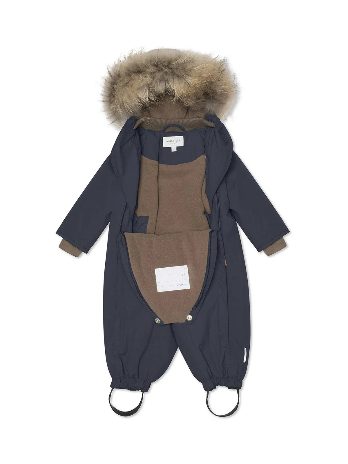 MINI A TURE Kids Wisti Fur Winter Snowsuit - Blue Night