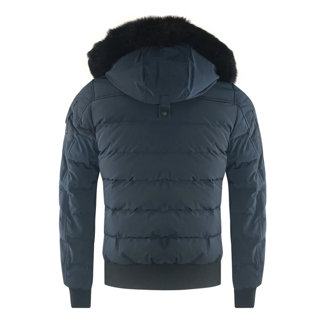 Moose Knuckles Ladriere Bomber True Navy Down Jacket