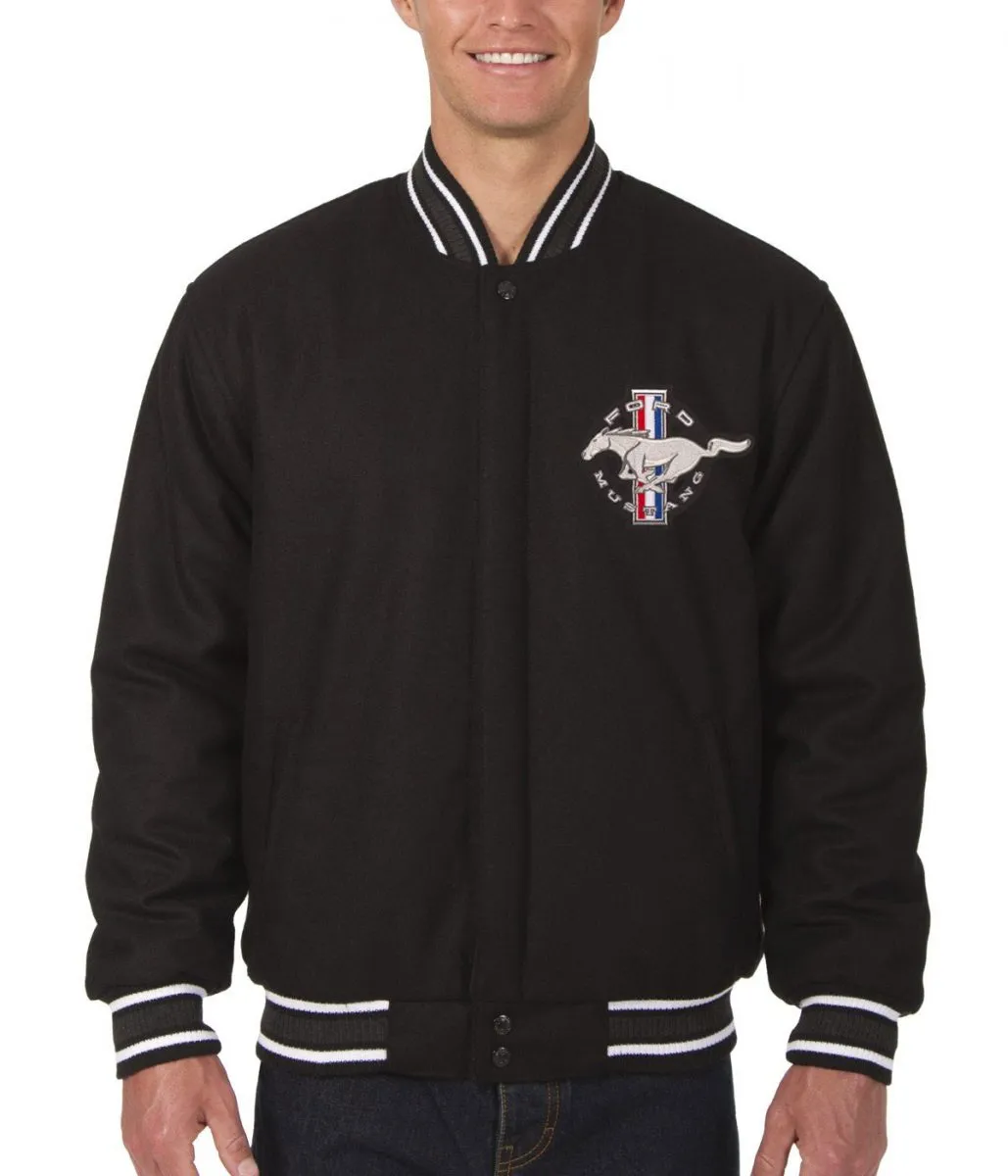 Mustang Varsity Wool Black Jacket