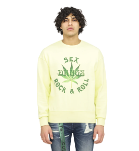 Novelty Fleece Crewneck (Lemon) /D8