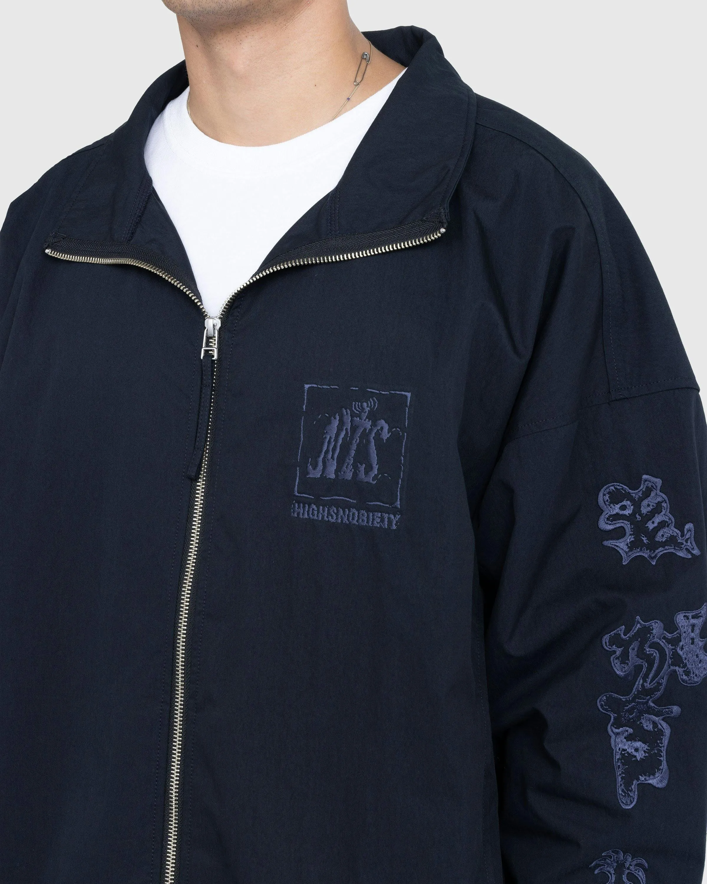 NTS x Highsnobiety – Brushed Nylon Track Jacket Navy | Highsnobiety Shop