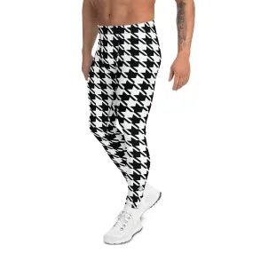 Performance meets Style: Houndstooth Athletic Leggings for Men