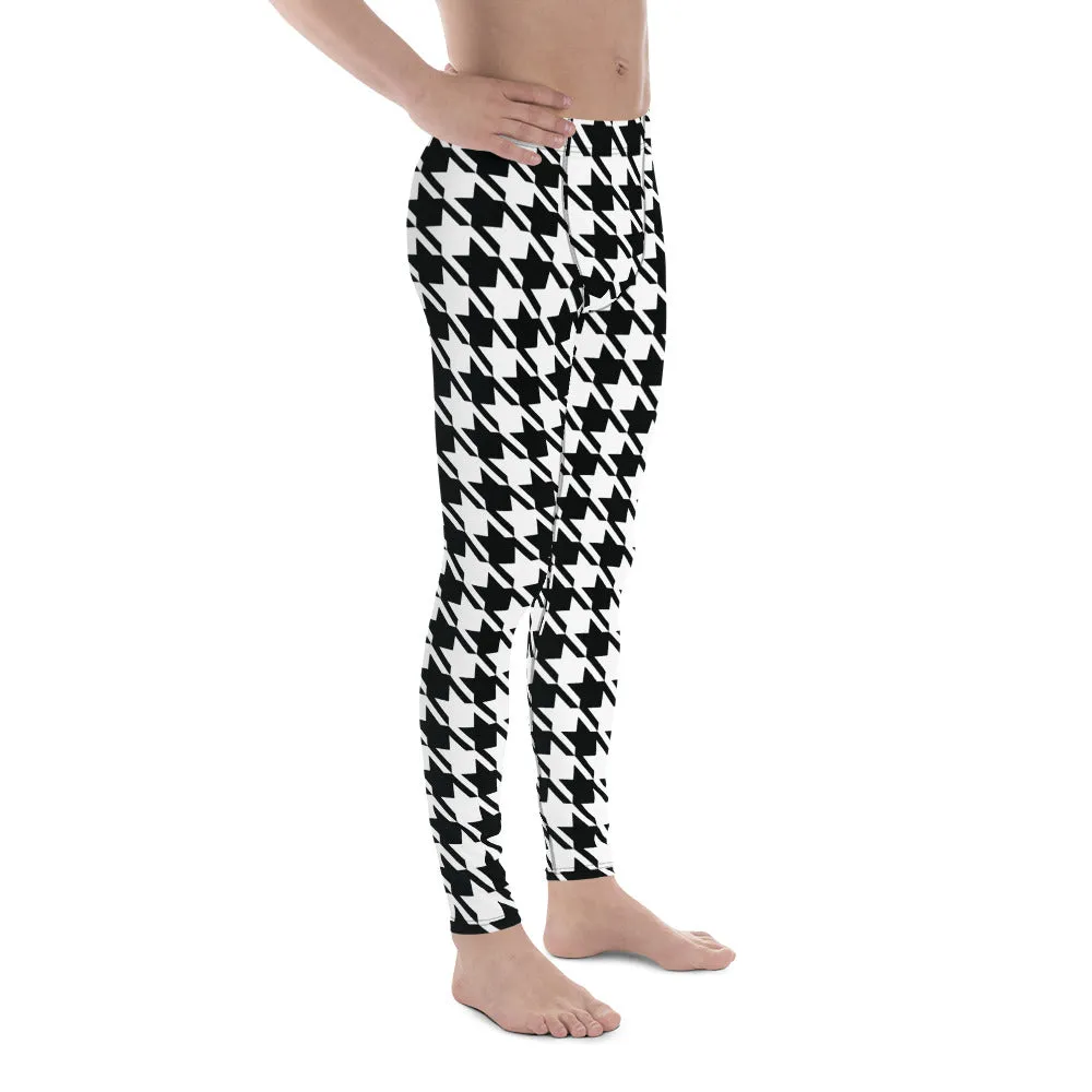 Performance meets Style: Houndstooth Athletic Leggings for Men