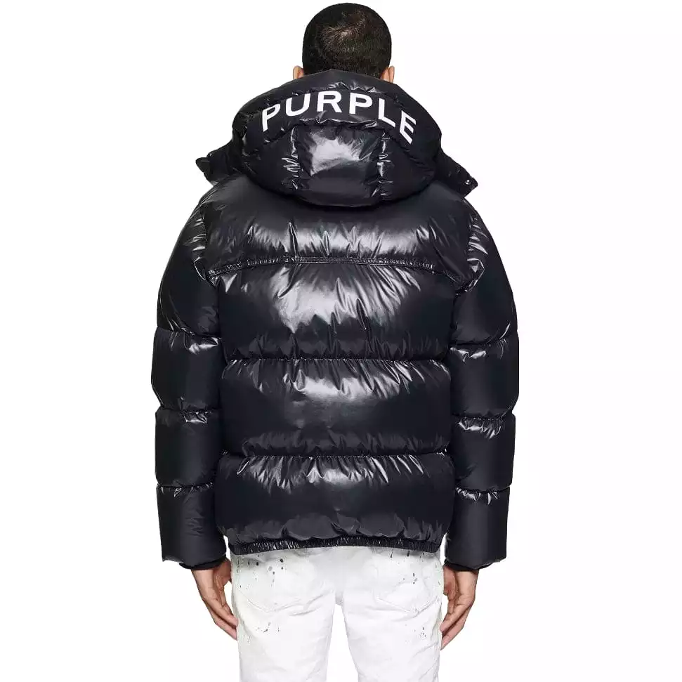 Purple Brand Nylon Down Puffer Jacket (Black Beauty) P611-PBBP423