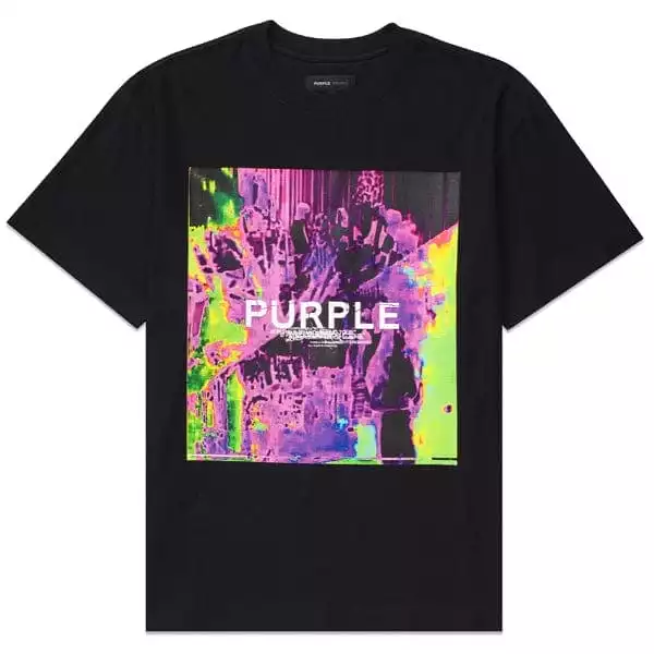 Purple Brand Playback Black Beauty Textured Jersey SS Tee (Black)