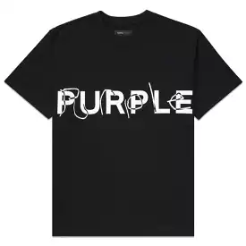 Purple Brand Written Logo Black Beauty Heavy Jersey SS Tee (Black)