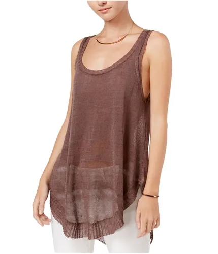 Rachel Roy Womens Contrast Sweater Tank Top