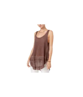 Rachel Roy Womens Contrast Sweater Tank Top