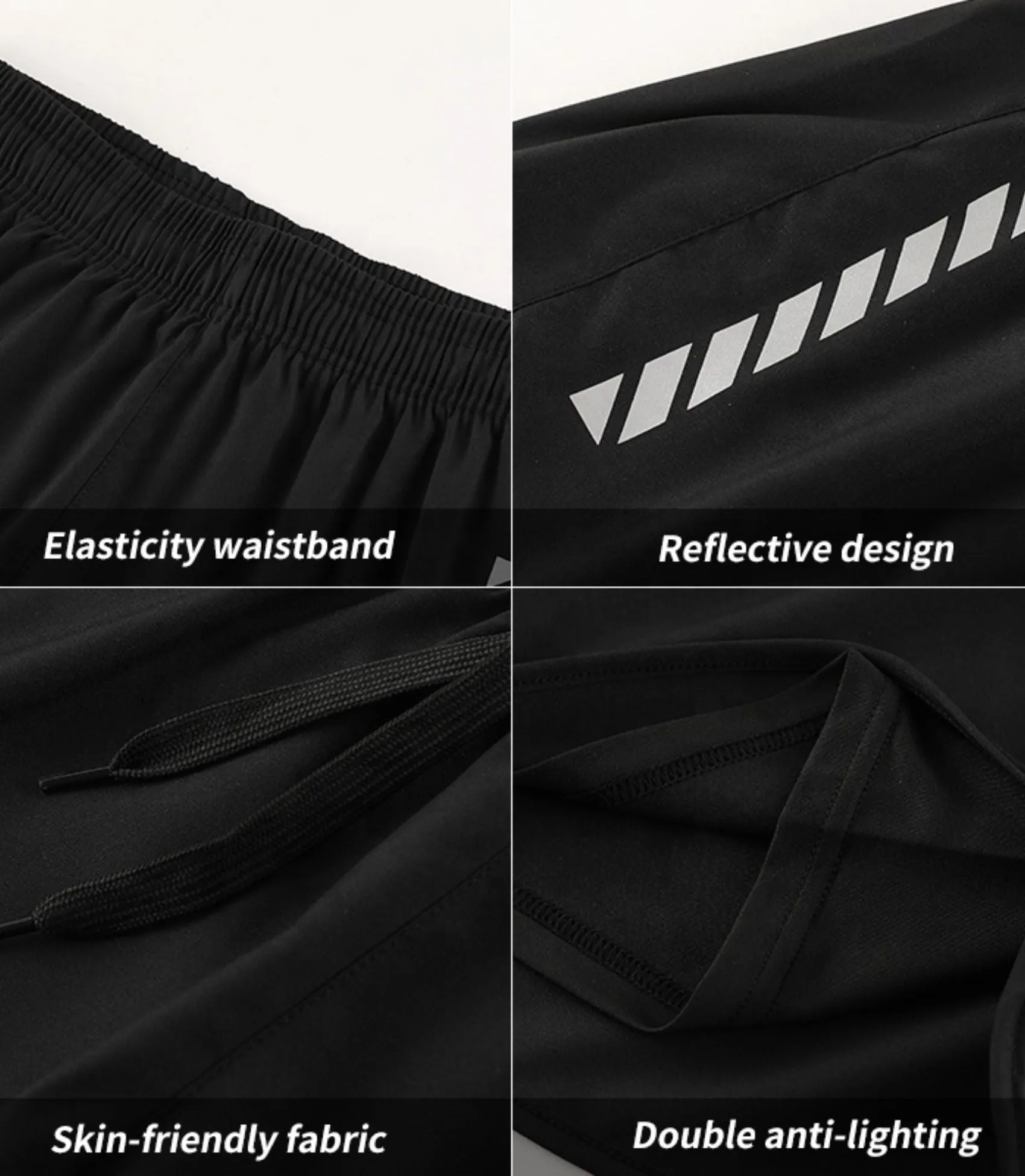 Reflective Lightweight Runner's Shorts with Tights