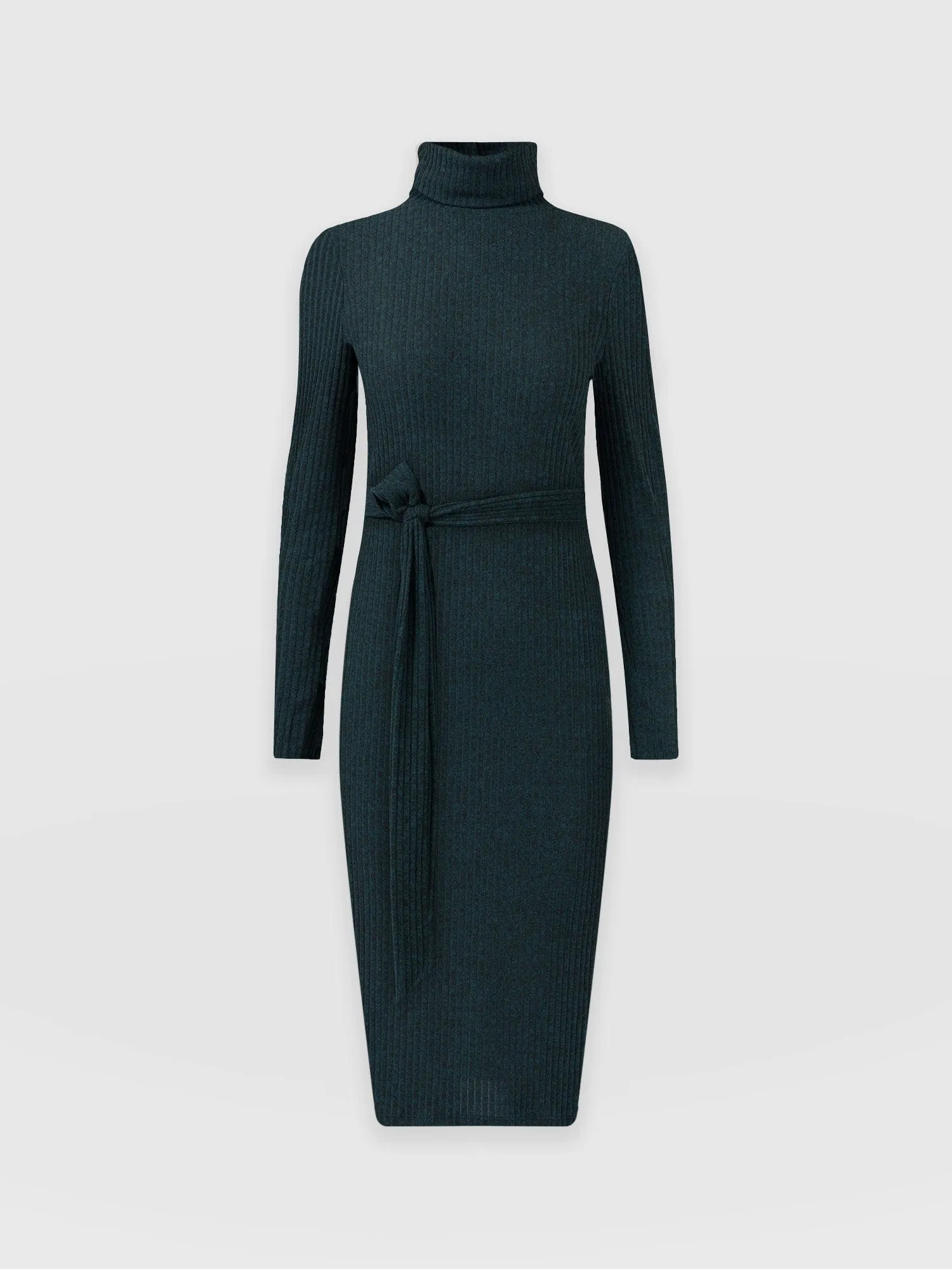 Remi Roll Neck Dress - Green