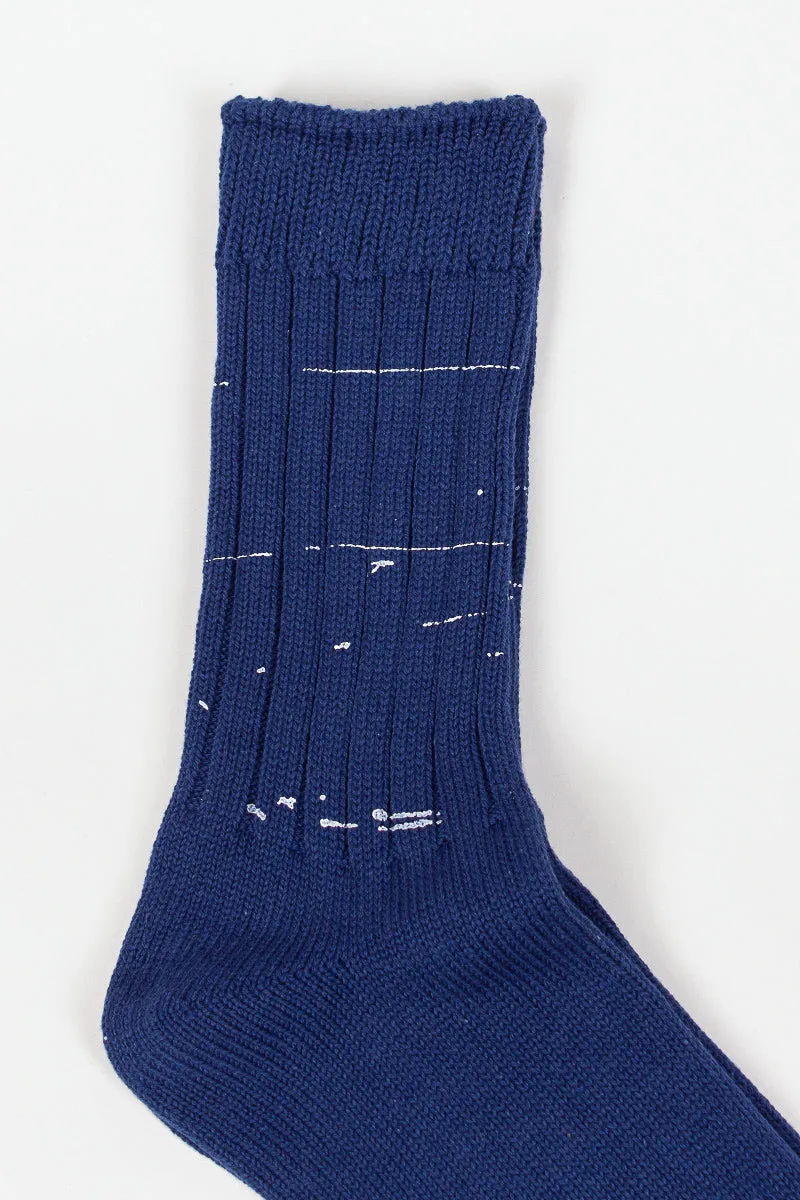 RS-202 Paint Socks Blue/White