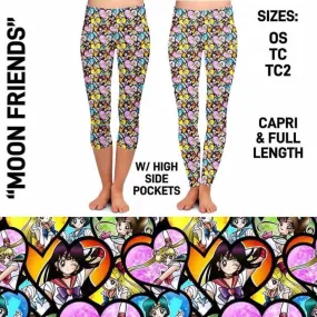 Sailor Moon Friends Print Leggings with Pockets