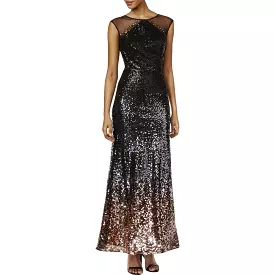 SLNY Womens Sequined Sleeveless Special Occasion Dress