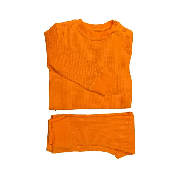 Slugs & Snails Luxury 100% Organic Cotton Top And Legging Loungeware Set, Orange