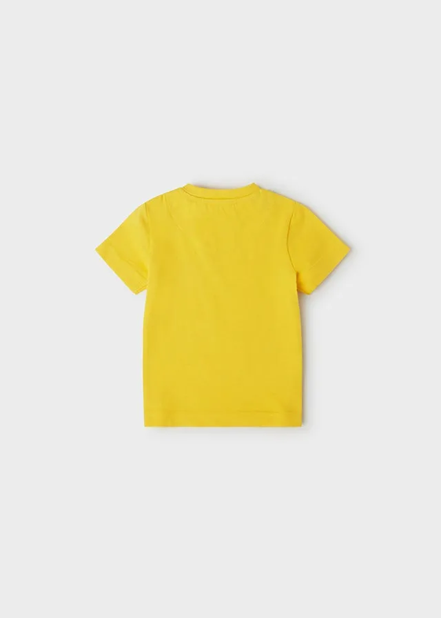 S/s besties t-shirt for baby boy - Yellow