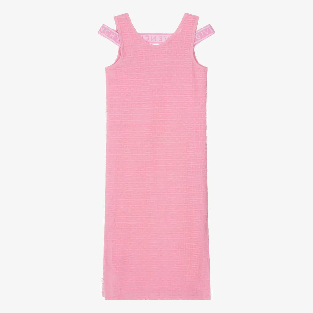 Teen Girls Pink Cotton 4G Towelling Dress