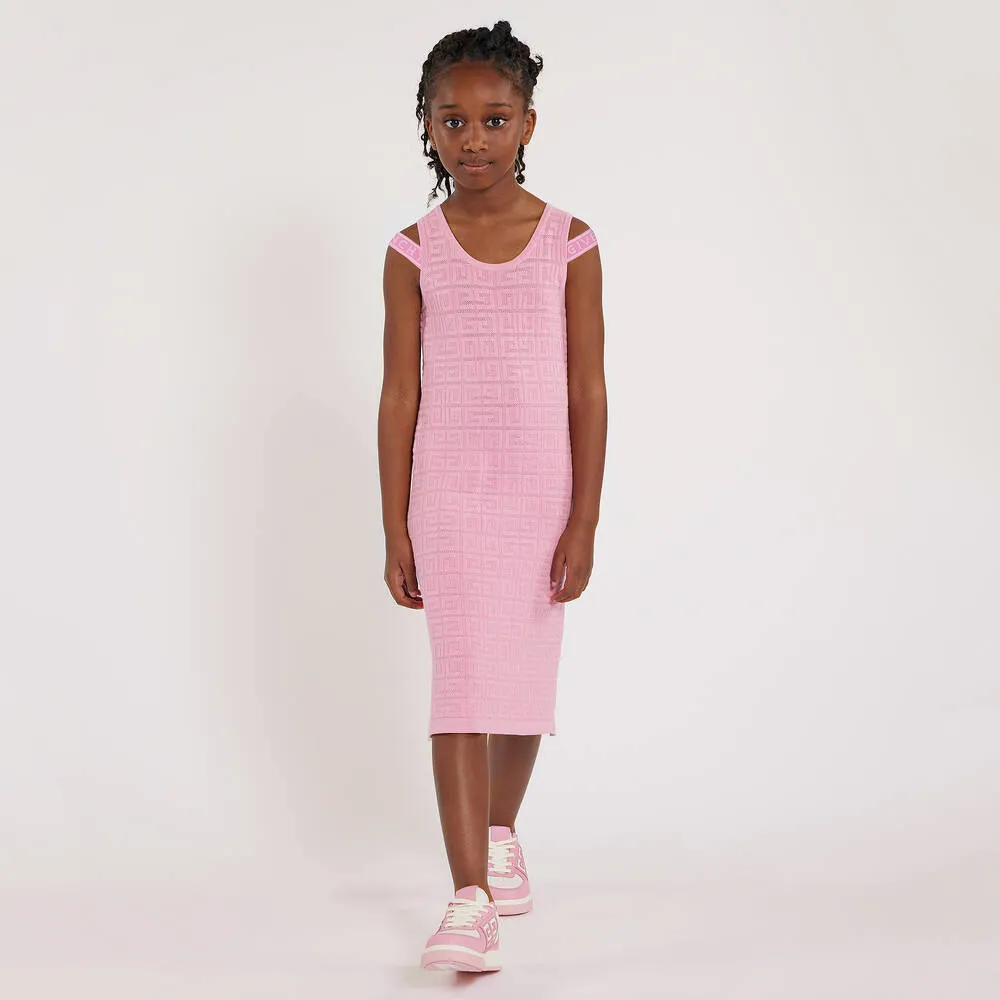 Teen Girls Pink Cotton 4G Towelling Dress