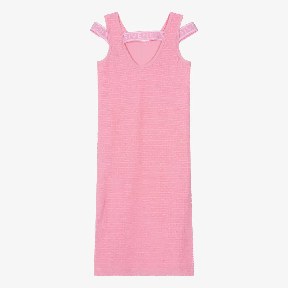 Teen Girls Pink Cotton 4G Towelling Dress