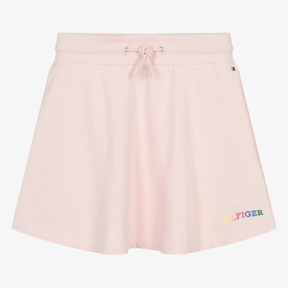 Teen Girls Pink Cotton Jersey Skirt