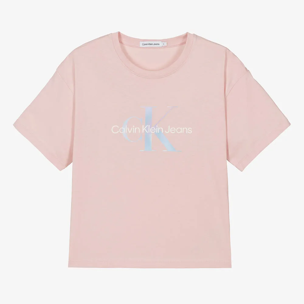 Teen Girls Pink Cotton T-Shirt