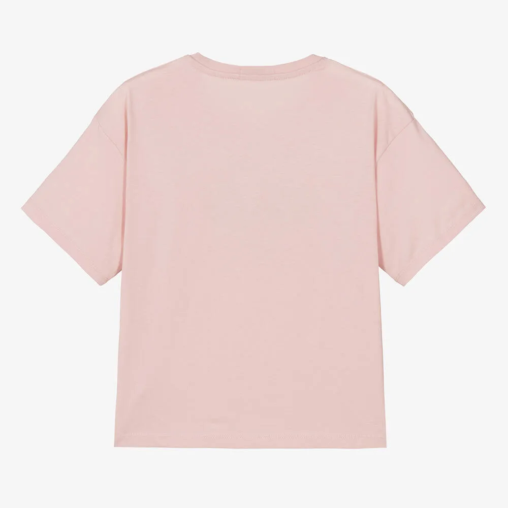 Teen Girls Pink Cotton T-Shirt