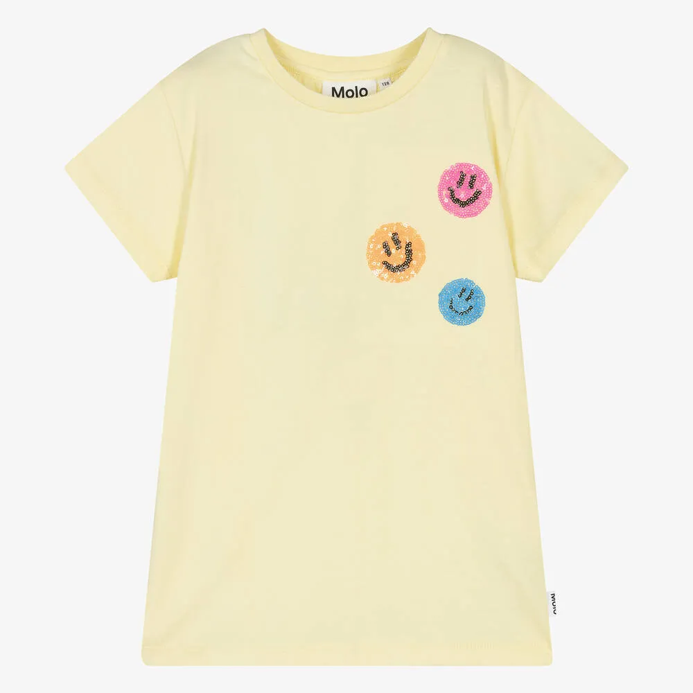 Teen Girls Yellow Organic Cotton T-Shirt