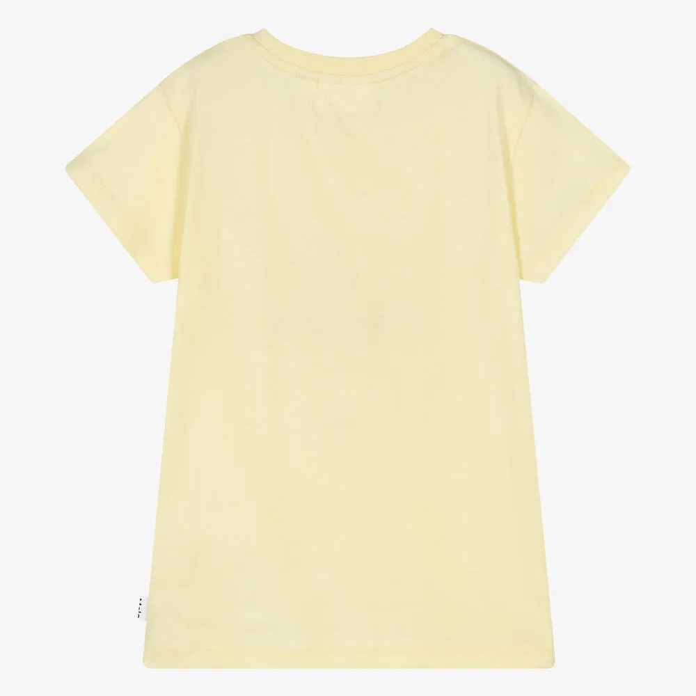 Teen Girls Yellow Organic Cotton T-Shirt