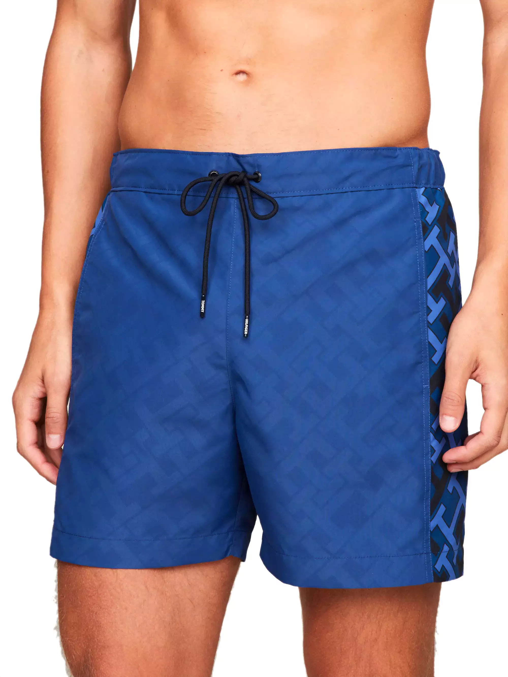 Tommy Hilfiger TH Monogram Print Mid Length Swim Short