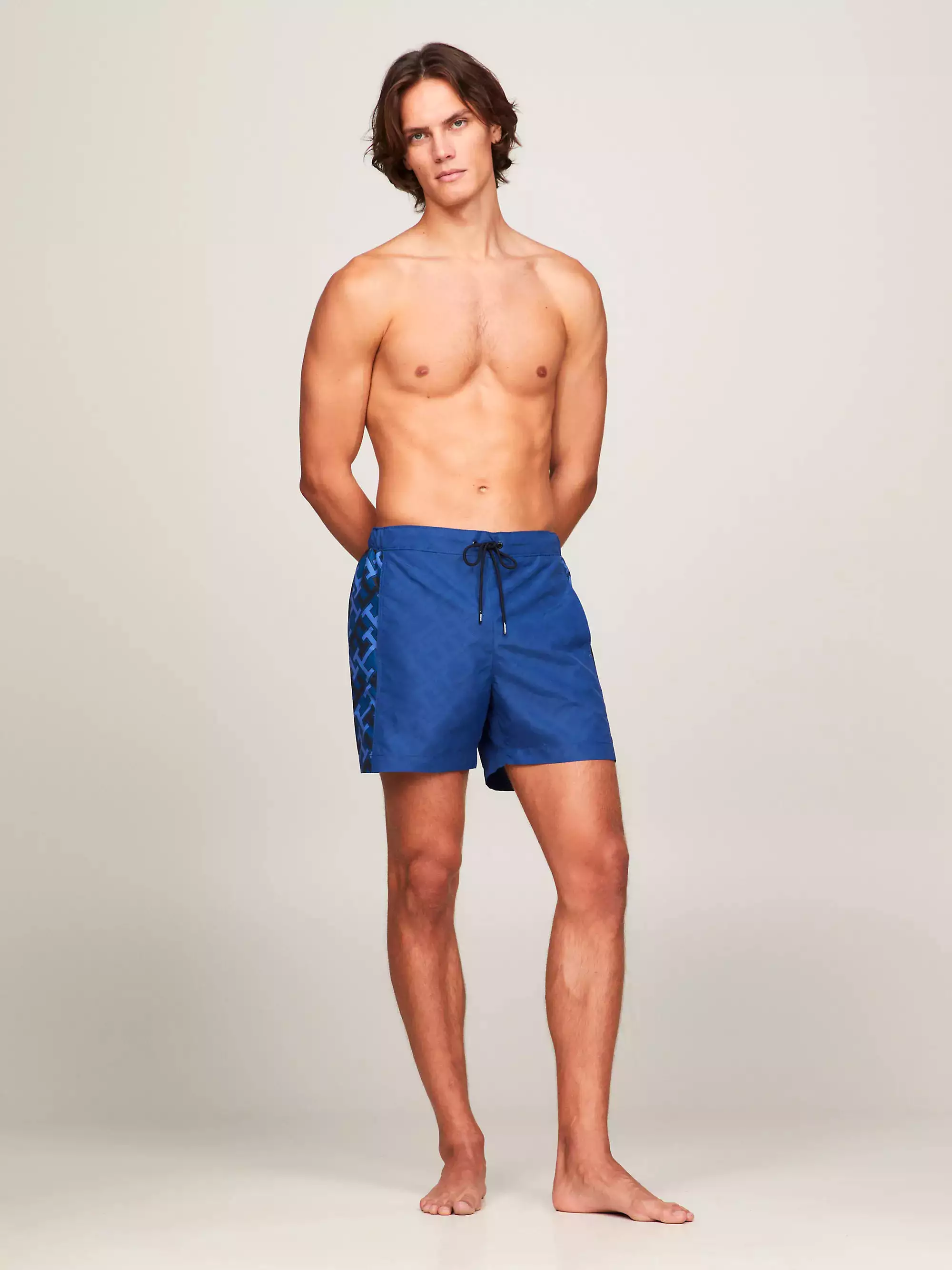 Tommy Hilfiger TH Monogram Print Mid Length Swim Short