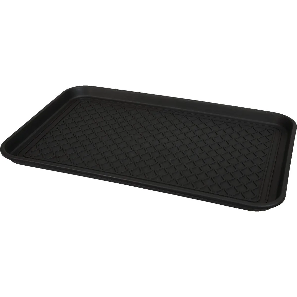 Unbranded 15.75 In. x 23.5 In. Black Recycled Plastic Rectangular Boot Tray