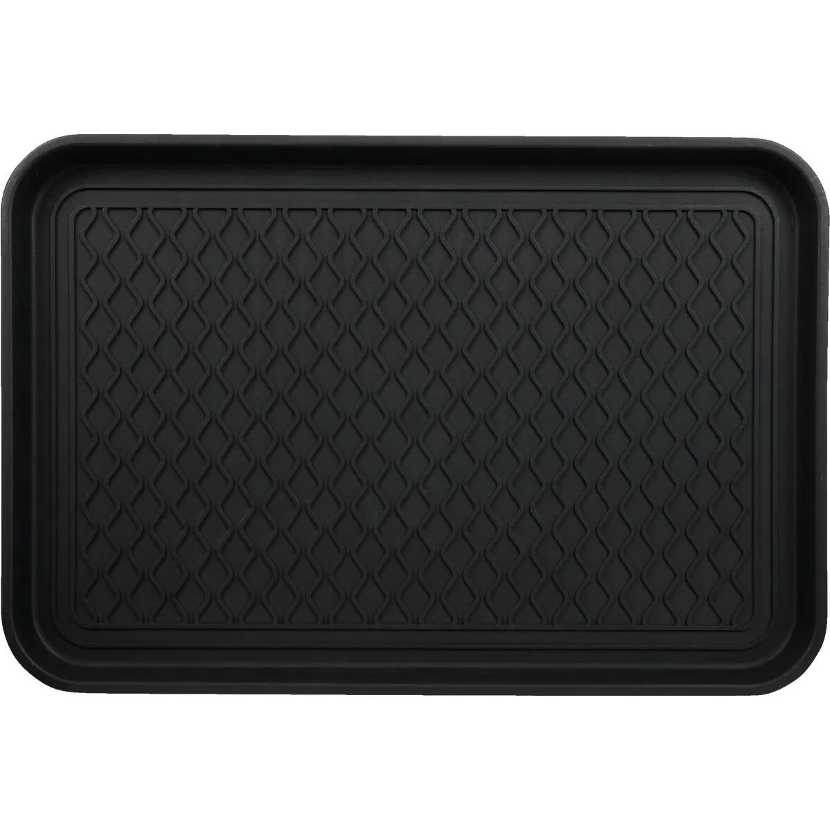 Unbranded 15.75 In. x 23.5 In. Black Recycled Plastic Rectangular Boot Tray