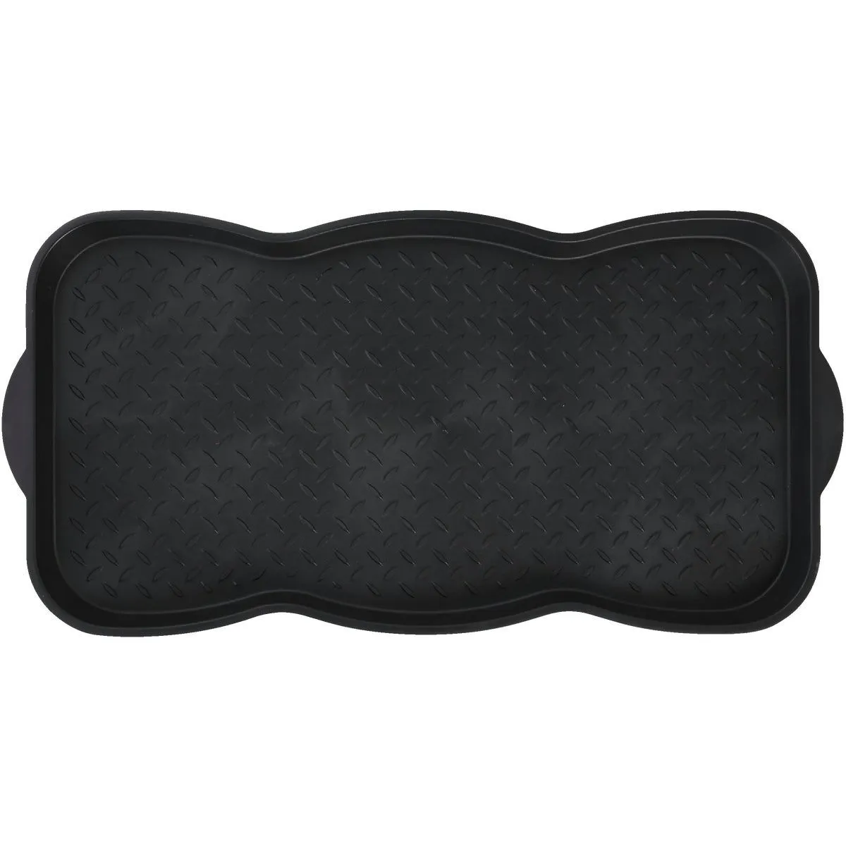 Unbranded 15x30 Black Recycled Plastic Contoured Boot Tray