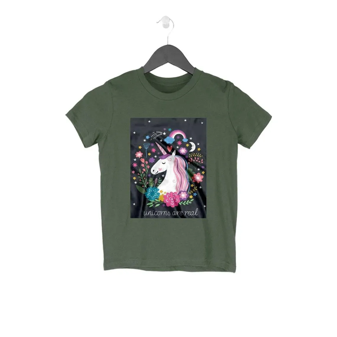 Unicorns Are Real Cotton Tshirt for Girls