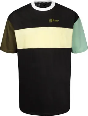 Uptheir Aldo Cut & Sew Colour Block T-Shirt - Black