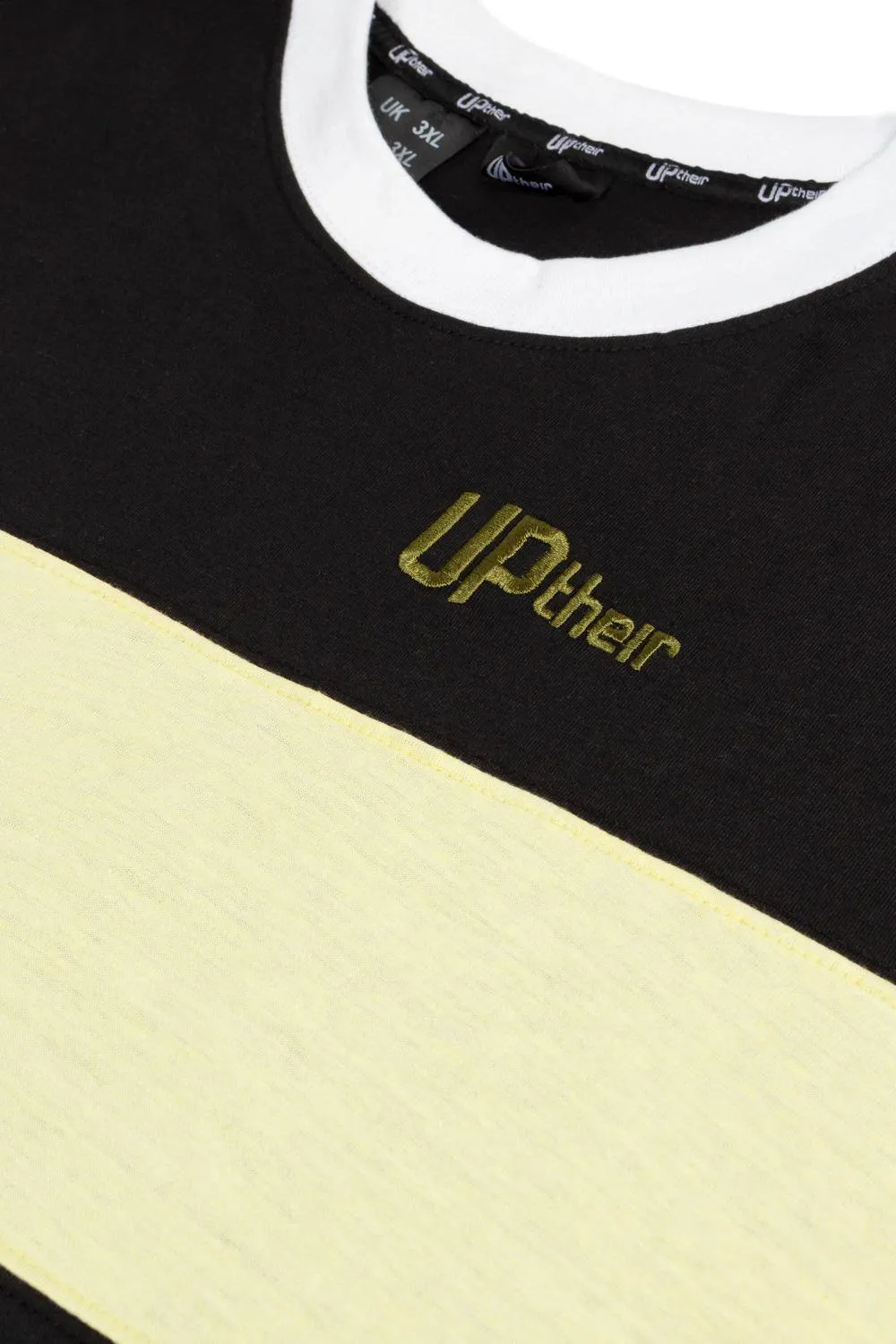 Uptheir Aldo Cut & Sew Colour Block T-Shirt - Black