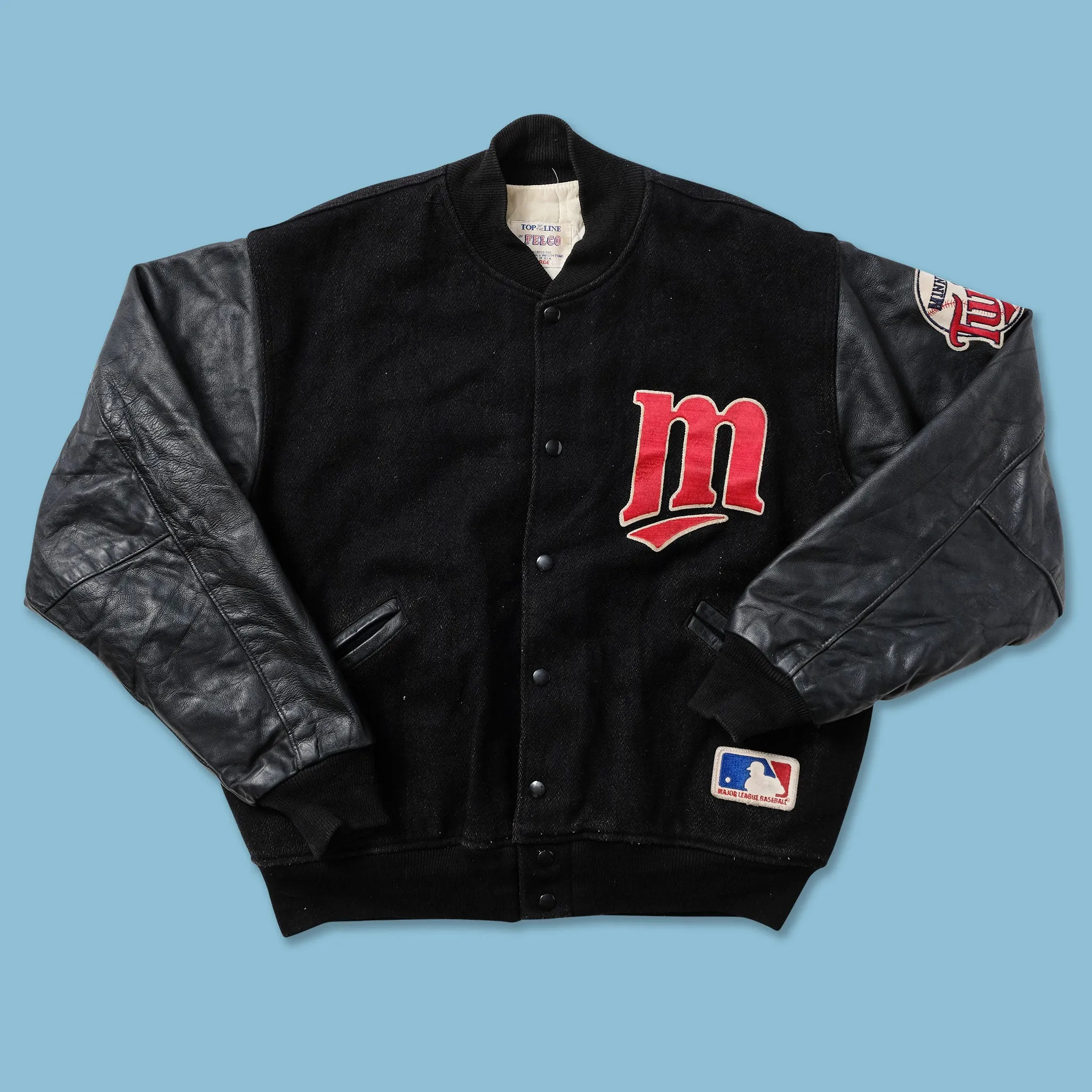 Vintage Minnesota Twins Wool Leather Varsity Jacket Medium