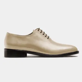 Wholecut Oxford shoes in white leather