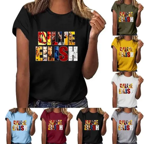 Women's T-shirt Short Sleeve T-Shirts Printing Casual Letter