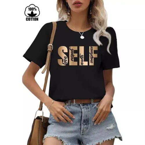 Women's T-shirt Short Sleeve T-Shirts Printing Streetwear Letter