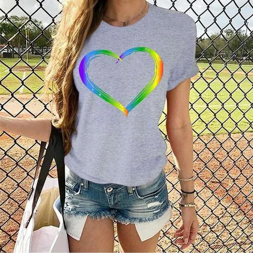 Women's T-shirt Short Sleeve T-shirts Printing Streetwear Printing