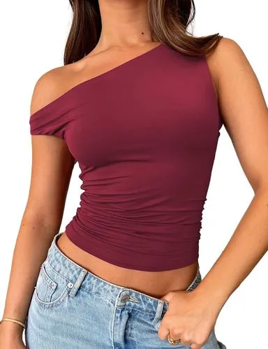 Women's T-shirt Short Sleeve T-Shirts Sexy Simple Style Solid Color